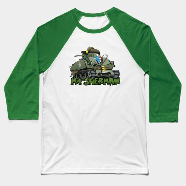 M4 Sherman Baseball T-Shirt by leetwin